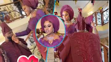 Chivido 2024: Davido's wife Chioma looks exquisite in uniquely designed corset Aseobi and expensive necklace