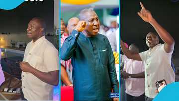 Afenyo Markin invites choir to his plush home, sings and dances to hymns in adorable video