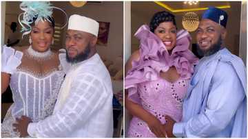 Tracey Boakye and her husband slay in gorgeous 2nd outfits at their son's christening