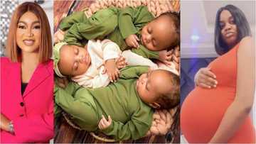 Nigerian actress Rechael Okonkwo celebrates and shares adorable photo as friend welcomes triplets