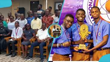 PRESEC NSMQ star Jason Antwi Agyei receives grand welcome at KNUST Basic School after historic feat