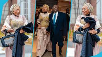 Samira Bawumia slays in a classy corset dress styled with GH¢77,000 designer bag to a conference in the US