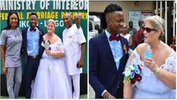 People react as man releases wedding photos of his marriage to his foreign lover