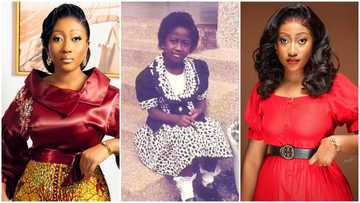 Is that not your brother's shoe? - Fans laugh as childhood photo of Anita Akuffo in big shoe and lace socks pops up
