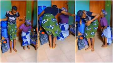 Small waist dey shake: Boy and his sister dance to Larry Gaaga's song; he wins in viral video
