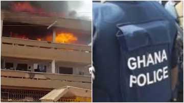 Just in: Huge explosion as fire catches police building at Aboabo; video emerges