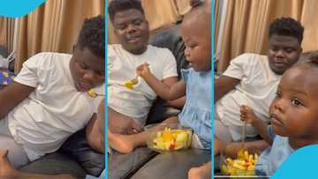 Wode Maya gets fed fruit by his little niece in adorable video