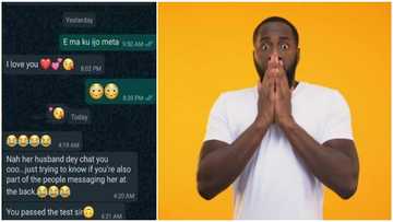 Man sends 'I love you' to wife's male friend using her Whatsapp to see if she is cheating, gets a reply