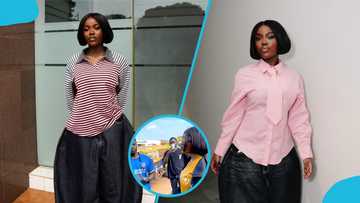 Coconut seller in Sunyani looks unbothered as singer Gyakie buys all his goods in a viral video