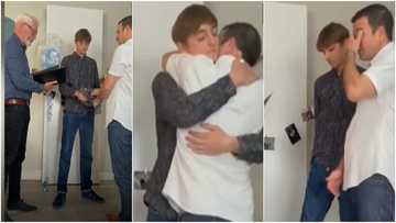 Man emotional in video as 18-year-old stepson organises adoption ceremony