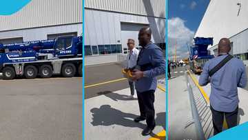 Excited Ibrahim Mahama flaunts new expensive heavy-duty crane in trending video