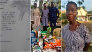 BECE girl who gained admission into St Roses SHS receives GH¢14,000 from donors, adorable photos emerge