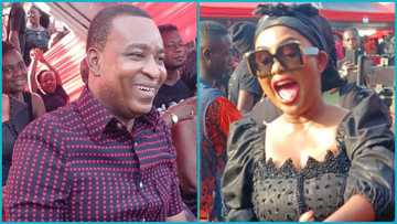 Video drops as McBrown 'dodges' Wontumi's greetings at funeral in Kumasi