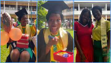 WASSCE: Wey Gey Hey girl gifted new phone as reward as school holds graduation ceremony for 2023 class