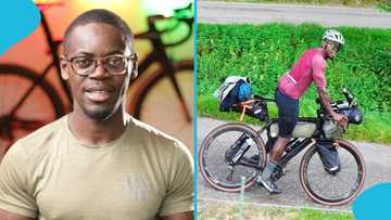 Emmanuel Adjei: Ghanaian man cycles 10,000km alone from Germany to Ghana