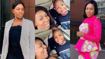 VIdeo of Peace FM's Akosua Ago Aboagye playing with her lookalike daughter pops up; fans wowed by resemblance