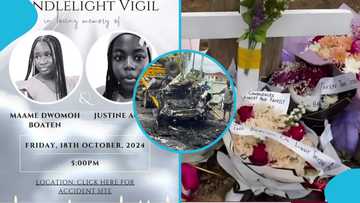 Ghanaians throng East Legon accident site to drop flowers for dead girls