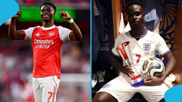 Fans react as photo of Bukayo Saka's unrecognizable 'hair transformation' resurfaces
