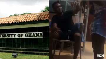 Video of Legon girl beating her boyfriend with bathroom slippers for cheating goes viral