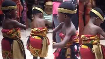 Video of talented GH girl skilfully dancing 'adowa' at a ceremony goes viral; many are impressed