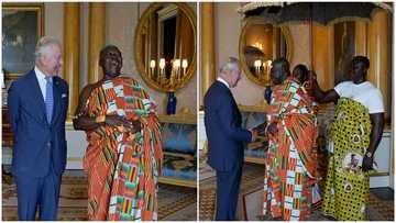 Asantehene and his wife Lady Julia meet King Charles III, beautiful photos emerge