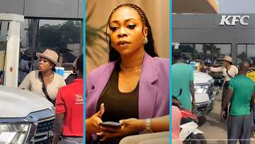 Michy GH angrily confronts a fuel station attendant for cracking her new Dodge Ram pickup's windscreen