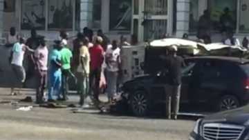 Live: Abeka Junction accident captured in video as injured passengers rush from crashed vehicles