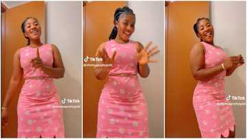 Lil Win's baby mama Maame Serwaa dances happily in TikTok video; flaunts curves