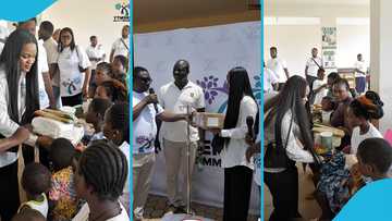 Farida Mahama visits Atua Hospital and donates items and medical equipment to staff and patients