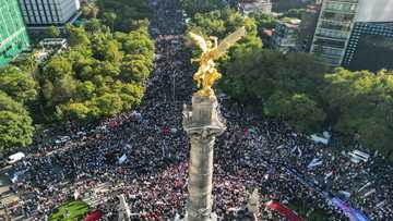 Mexican president masses supporters to show political 'muscle'
