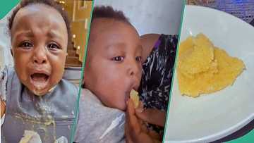 Mum worried over son who eats only eba without soup, says he rejects all baby foods