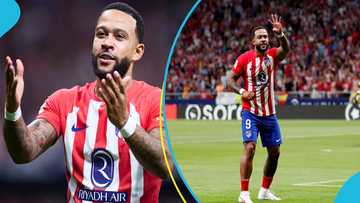 Memphis Depay: Atlético Madrid Forward does Adowa moves after scoring an opener against Granada