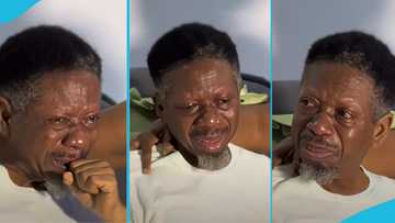 Ailing Kwaku Twumasi breaks down in tears as Osoode donates to him to mark his birthday, video breaks hearts