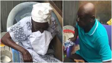 Frail woman weeps as she reunites with son after 40 years, video sparks emotions: "Can’t hold my tears"