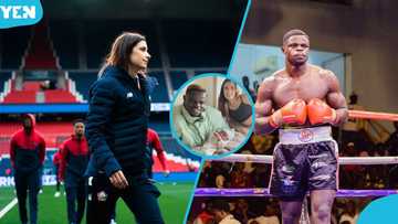 Ghanaian boxer Freezy MacBones welcomes baby boy with French Olympic medallist in Paris, photos drop