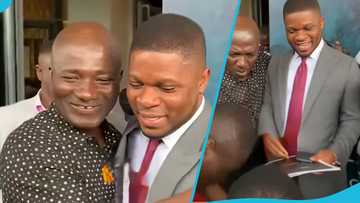 Appiah Stadium forces two guys to bow before Sammy Gyamfi, viral video trends: "He wants $800"