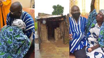 82-year-old healed leper abandoned in muddy thatch melts as Bawumia visits her in 2-bedroom house