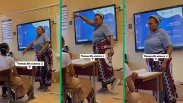 TikTok video captures fun teacher dancing to a catchy soundtrack for her class