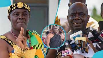 Dormaahene walks 8 miles to mourn late Dormaa Ankobeahene, Ghanaians react