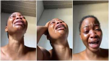 Nigerian lady sheds tears after losing money to sports bet, touching video trends: "I don give up"