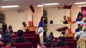Video of flying pillow missing man's head at a church goes viral; gets many talking