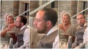 Mother-in-law feeds daughter's husband like a baby after he got drunk at his wedding, video stirs reactions