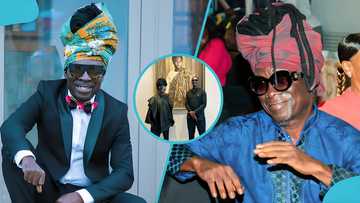 Kojo Antwi shows off his youngest son as he celebrates his birthday, lovely photos drop