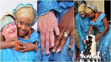 'Oyibo' man celebrates 5th wedding anniversary with African woman; shares stunning photos