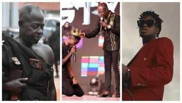 Amakye Dede says he was forced to crown Kuami Eugene, video sparks outrage: "This is shameful"