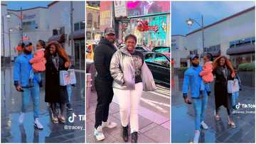 Tracey Boakye: Pretty Actress Flies To America With Family; Takes House Help Along