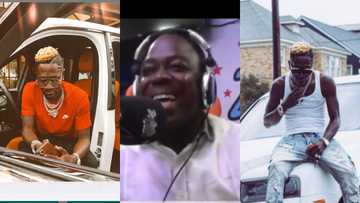 Shatta Wale pays surprise visit to Zylofon FM; sprays cash on staff, panelists