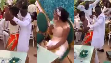 Groom abandons wife at their wedding reception to grind the backside of his alleged ex-lover in video