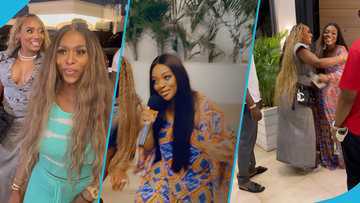 Jackie Appiah performs karaoke with Yandy Smith-Harris and other Hollywood stars in her East Legon mansion