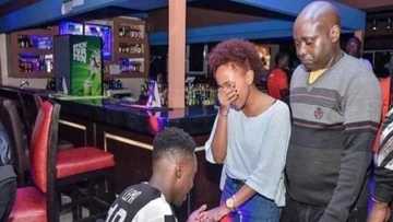Young man proposes to lover at party organized by her 'sugar daddy' (Photo)